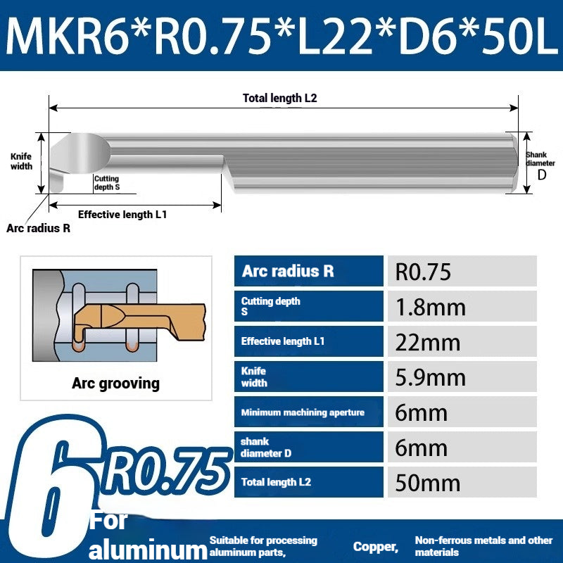 1136-CNC Small Bore Grooving Tool MGR Integral Tungsten Carbide Small Bore Hook Grooving Tool for Steel and Aluminum Internal Grooving Toolholder Shandong Denso Pricision Tools Co.,Ltd.